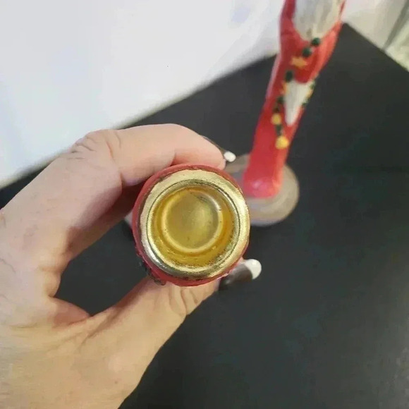 Tall Skinny Santa Claus Candle Holders - Set of 2 - Picture 4 of 5